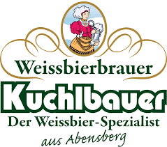 Logo der Weissbierbrauerei Kuchlbauer mit stilisierter Frau in traditioneller Kleidung.