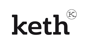Der Schriftzug "keth" in schwarzer Schrift mit einem Kreis um "K", auf weißem Hintergrund